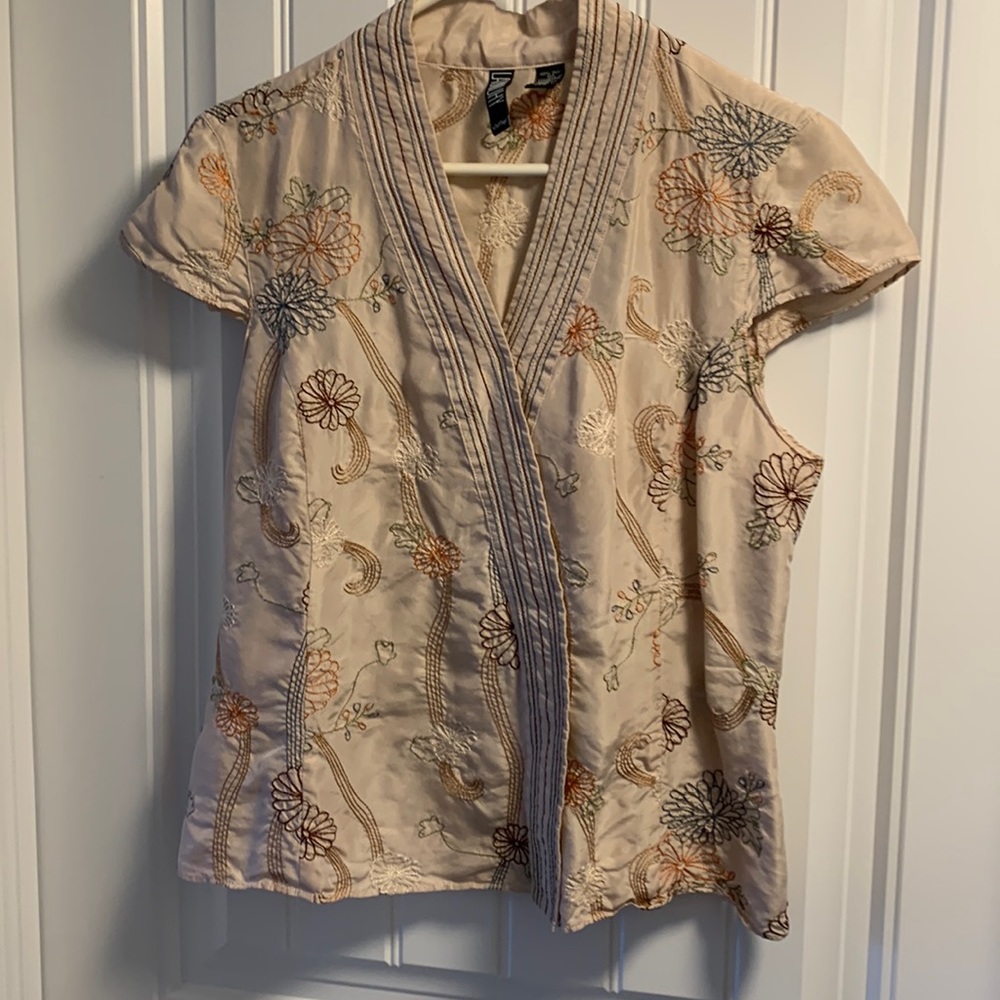 Laundry embroidered top